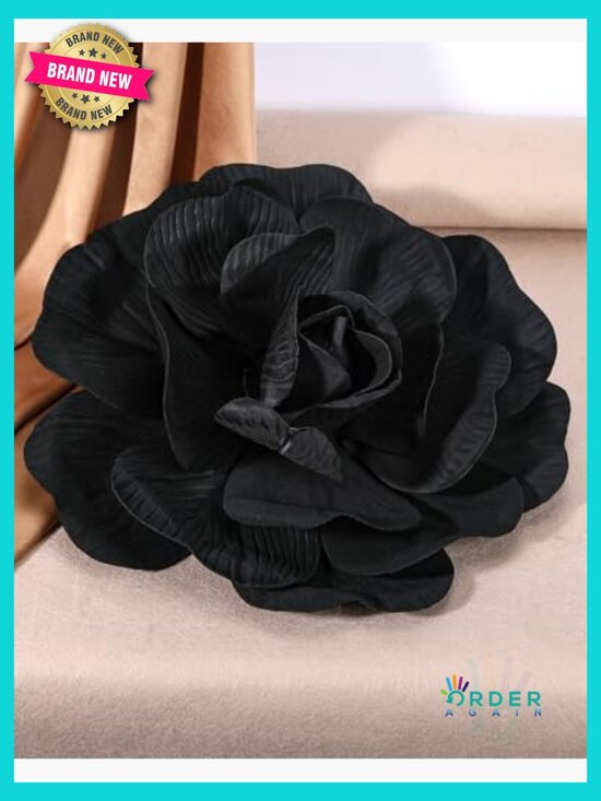 Large Flower Fascinator Headpiece Elegant Church Party Cocktail Hat Handmade main image 4